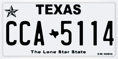 TX license plate CCA5114