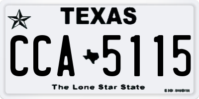 TX license plate CCA5115