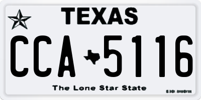 TX license plate CCA5116