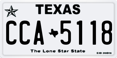 TX license plate CCA5118