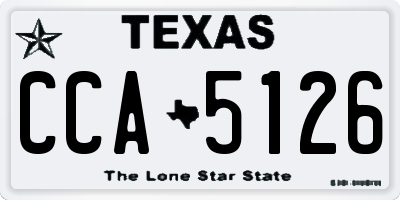 TX license plate CCA5126