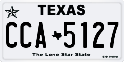 TX license plate CCA5127