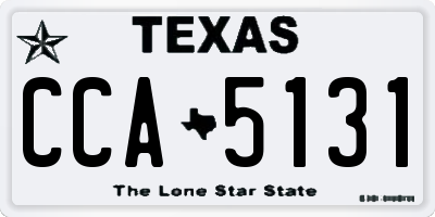 TX license plate CCA5131