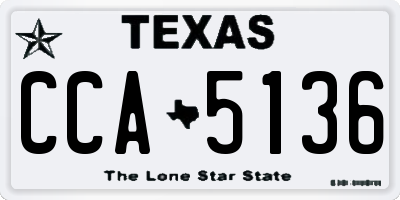 TX license plate CCA5136