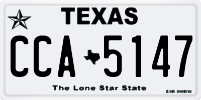 TX license plate CCA5147