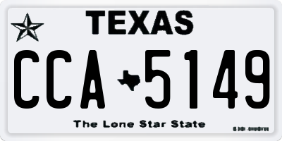 TX license plate CCA5149