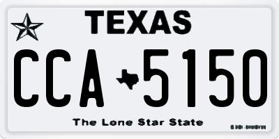 TX license plate CCA5150