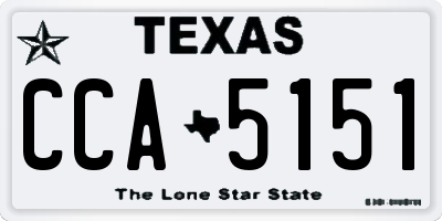 TX license plate CCA5151