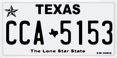 TX license plate CCA5153