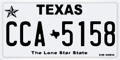 TX license plate CCA5158