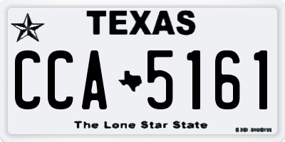 TX license plate CCA5161