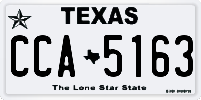 TX license plate CCA5163