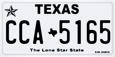 TX license plate CCA5165