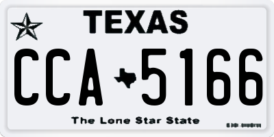 TX license plate CCA5166