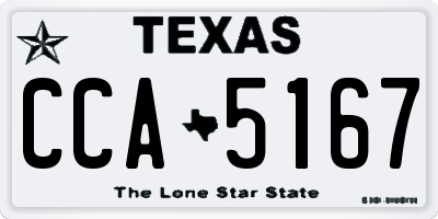 TX license plate CCA5167