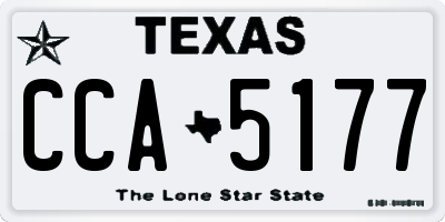 TX license plate CCA5177