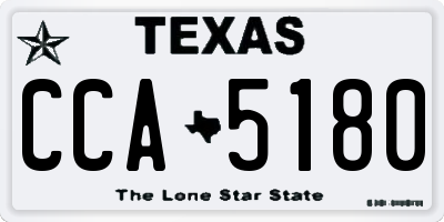TX license plate CCA5180