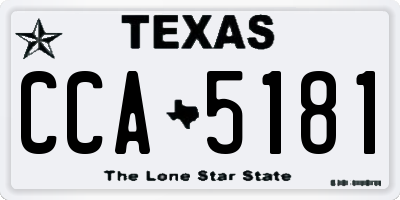 TX license plate CCA5181
