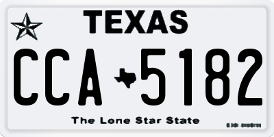TX license plate CCA5182