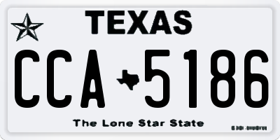 TX license plate CCA5186