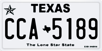 TX license plate CCA5189