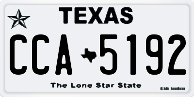TX license plate CCA5192