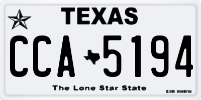 TX license plate CCA5194