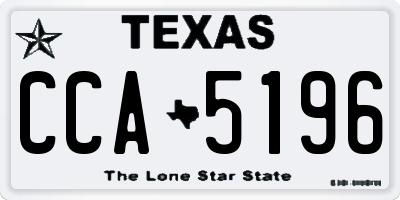 TX license plate CCA5196
