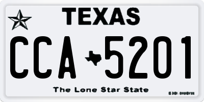 TX license plate CCA5201