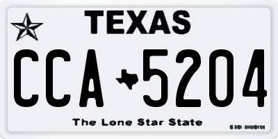 TX license plate CCA5204