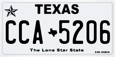 TX license plate CCA5206