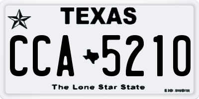 TX license plate CCA5210