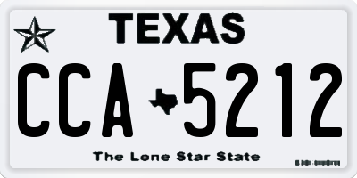 TX license plate CCA5212