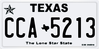 TX license plate CCA5213