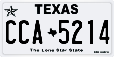 TX license plate CCA5214