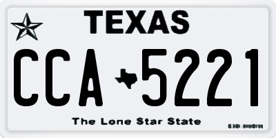TX license plate CCA5221