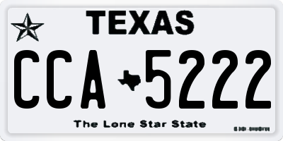 TX license plate CCA5222