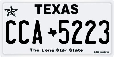 TX license plate CCA5223