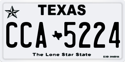TX license plate CCA5224