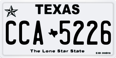 TX license plate CCA5226