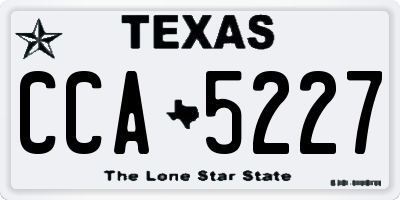 TX license plate CCA5227