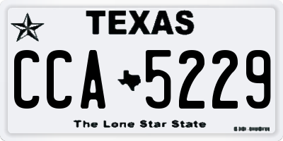 TX license plate CCA5229