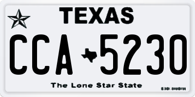 TX license plate CCA5230