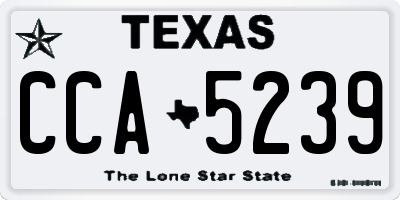 TX license plate CCA5239