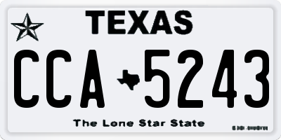 TX license plate CCA5243