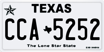 TX license plate CCA5252