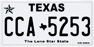 TX license plate CCA5253
