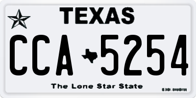 TX license plate CCA5254