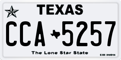 TX license plate CCA5257