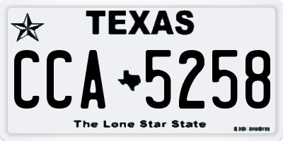 TX license plate CCA5258